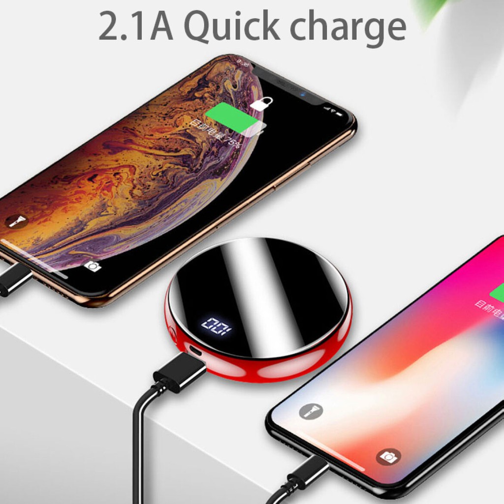 Mini Power bank Fast Charging Kapasitas Nyata Powerbank 20000mAh 3 input 4 output LED Power Display Mini Design cocok untuk  Xiaomi / OPPO / VIVO / Huawei / Samsung / IPHONE