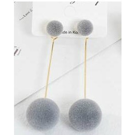 Korea Anting wanita Pejantan Fashion Ring Bola-Grey