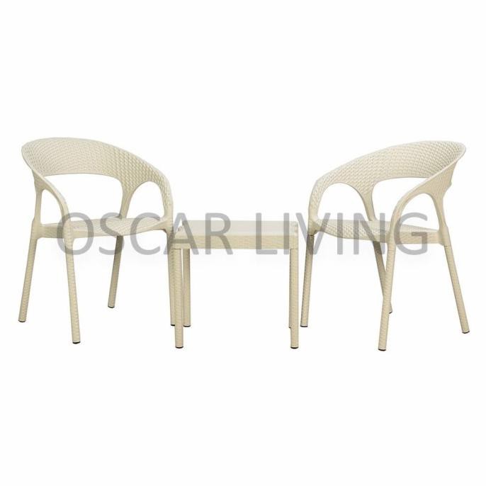 Jual CLUB Meja Kursi Teras Plastik/Meja Santai - Set 1 Meja+2 Kursi