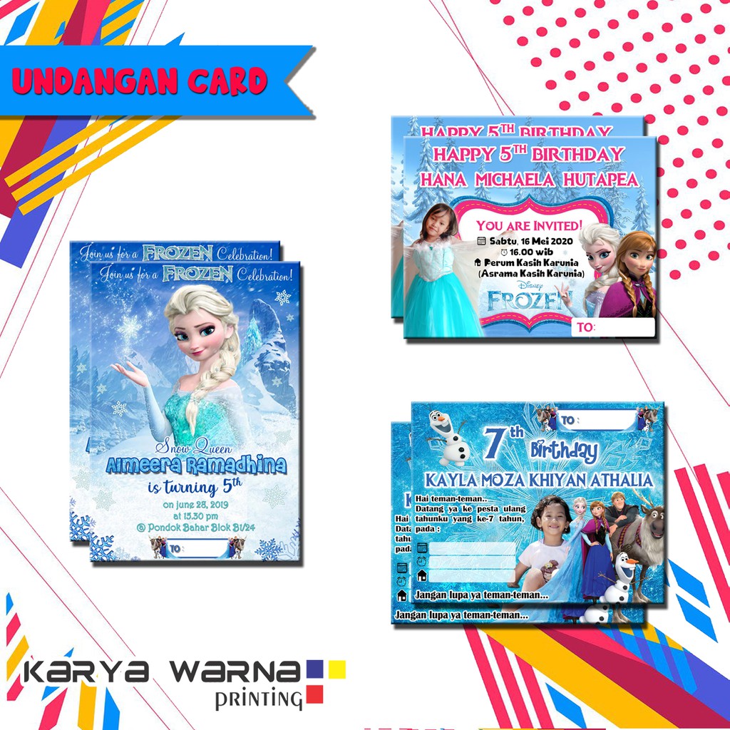 Undangan Ultah Frozen