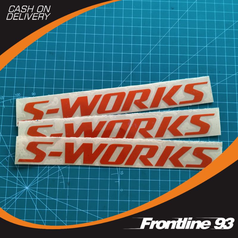 Sticker Cutting S-WORKS - stiker S-Works- stiker racing - stiker motor mobil helm dll