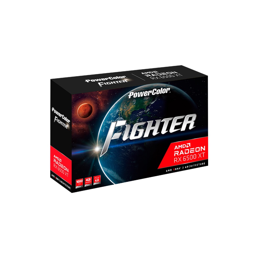 VGA POWERCOLOR RX 6500 XT FIGHTER - 4GB DDR6 Radeon rx6500xt 6500xt