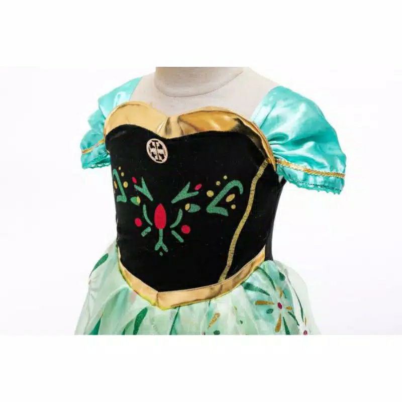 dress princess anna frozen hijau kostum cosh play baju anak hokkyshop