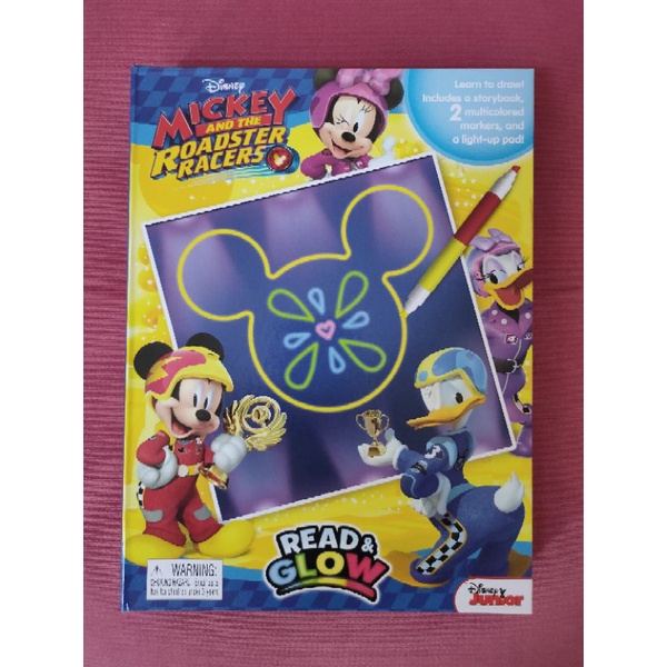 Disney mickey and the roadster racers. Read and glow
