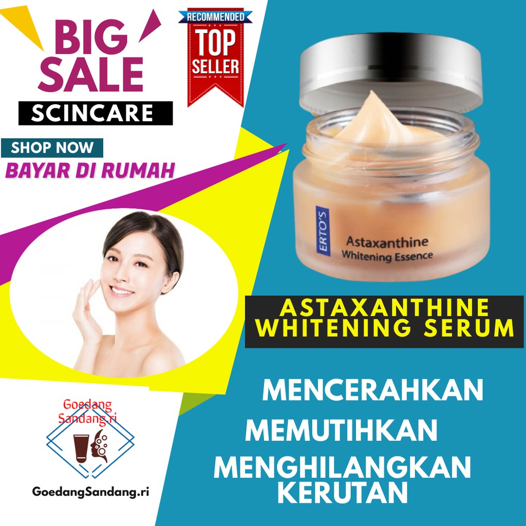 Scincare Skinker Sekincare Serum Pemutih Wajah Anti Aging Astaxanthine Esence Muka Glowing Ertos