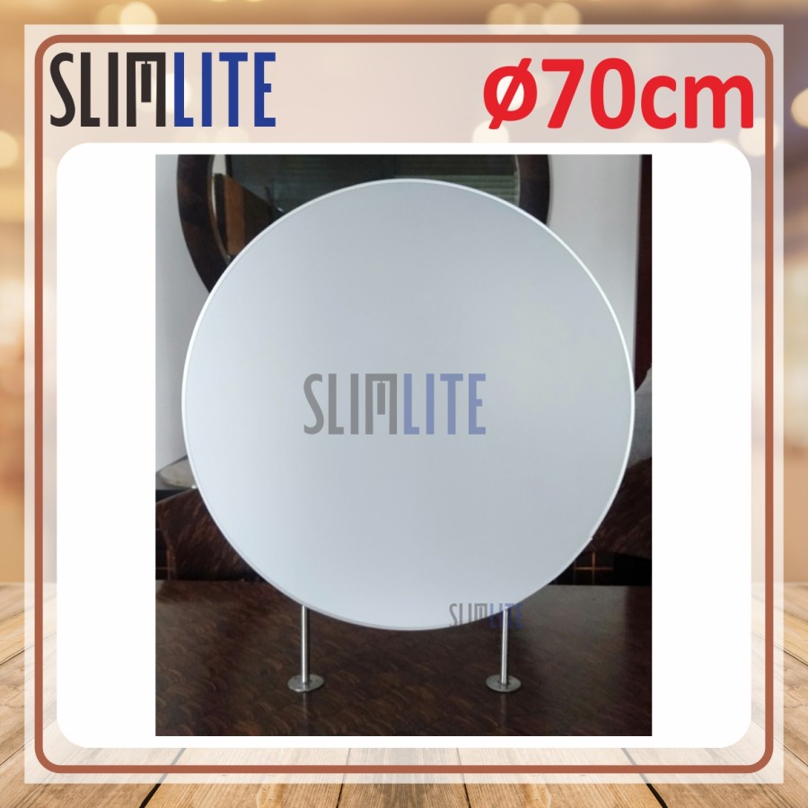 Sign Board Bulat 70cm / Neon Box tanpa Lampu / Papan Nama bulat 70cm - POLOS / Papan Reklame / Papan