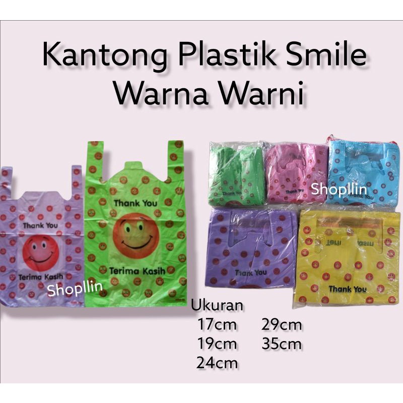 ( 500gr ) Kantong Plastik Smile/ Kantong Kresek Motif Smile