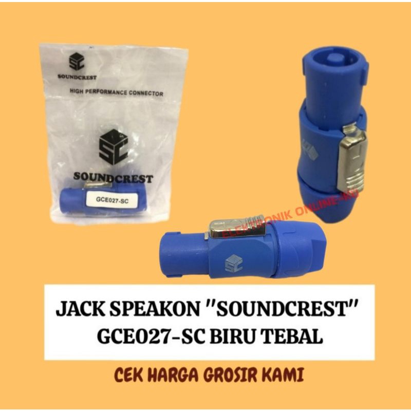 JACK SPEAKON JEK SPIKON SOUNDCREST GCE027-SC BIRU TEBAL