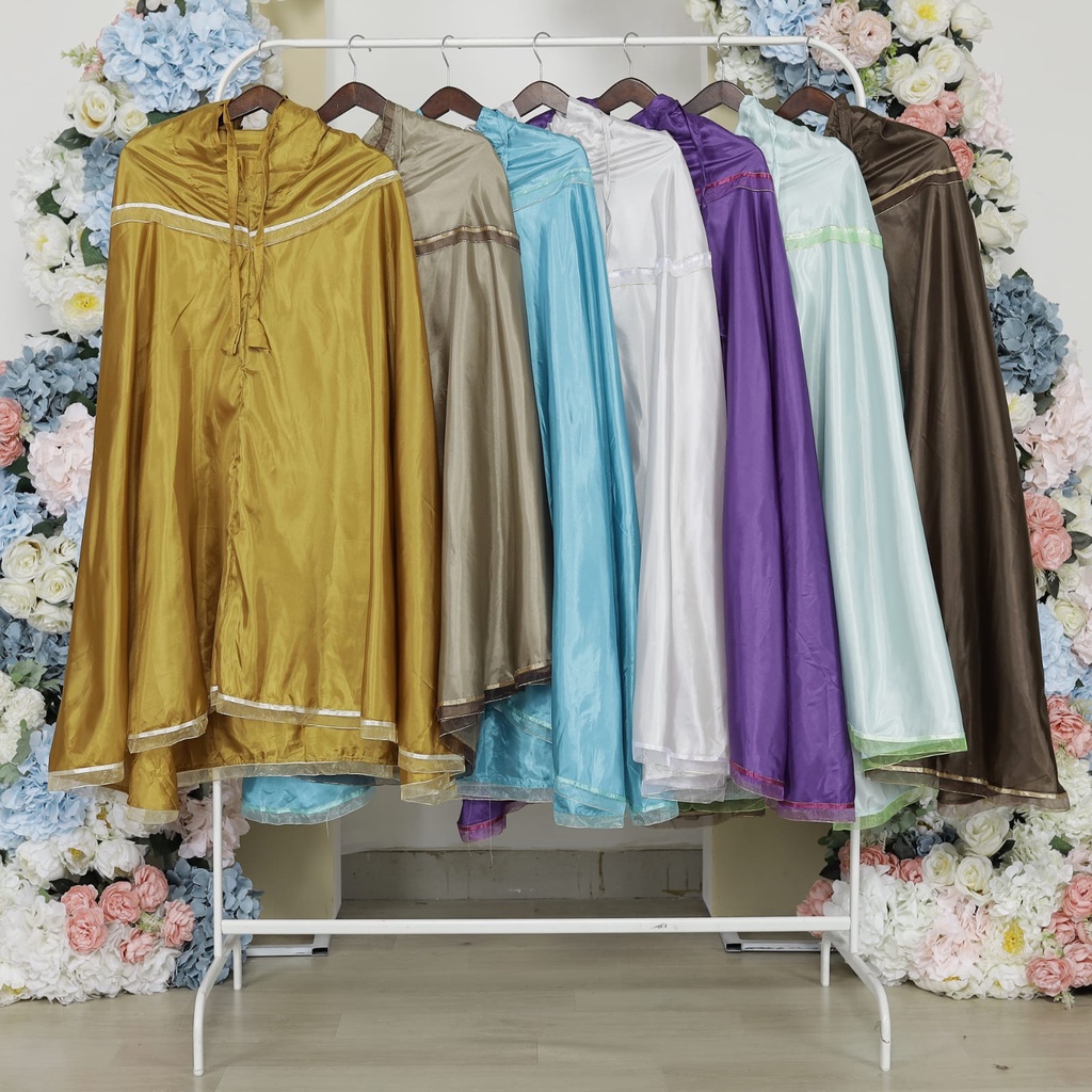 Mukena abutai satin tas kepang model