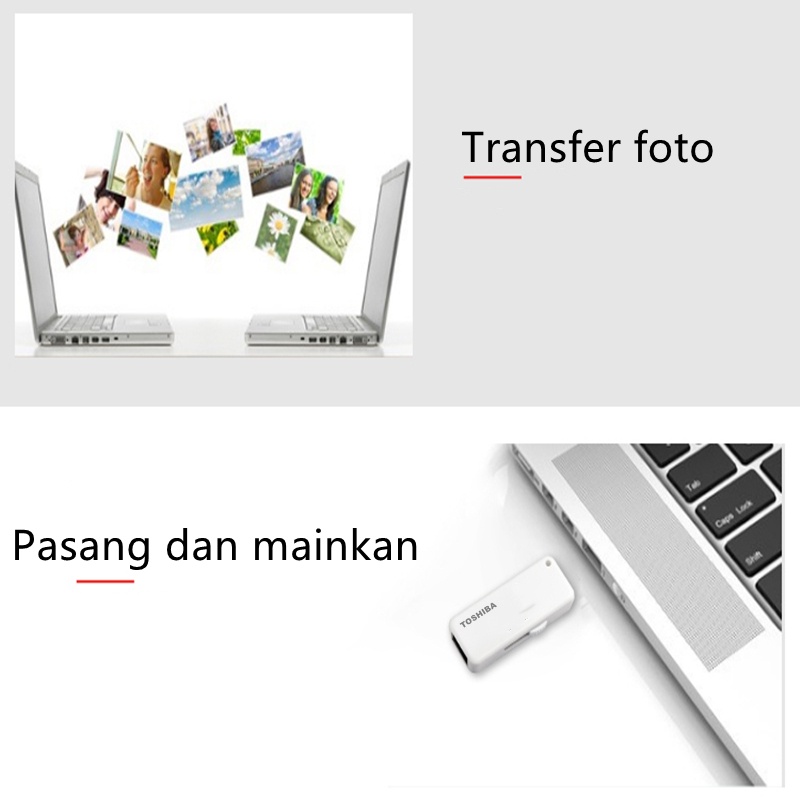 Toshiba TransMemory USB 2.0 U203 Toshiba Yamabiko Flashdisk U203 32GB/64GB/128GB KIOXIA Original Garansi Resmi Flashdisk  Alsi