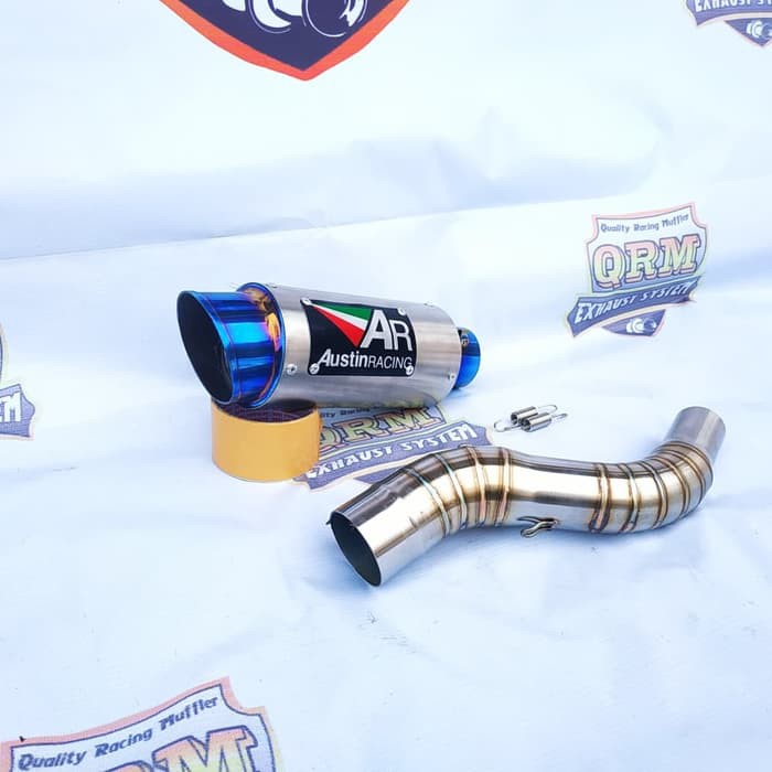 Knalpot Racing AUSTIN RACING Half Blue SLIP ON CB150R - CBR150