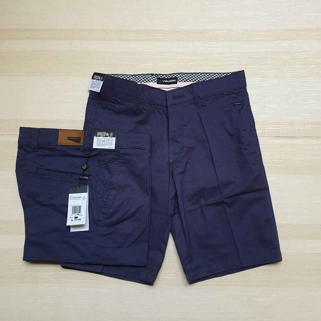 Celana Chino Pendek Celana Cowok Chinos Pria Premium Distro Biru Hitam abu coklat krem size 27-33