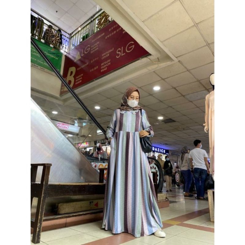 Olivia Mj salur Armani Dress viscose premium Gamis Dewasa