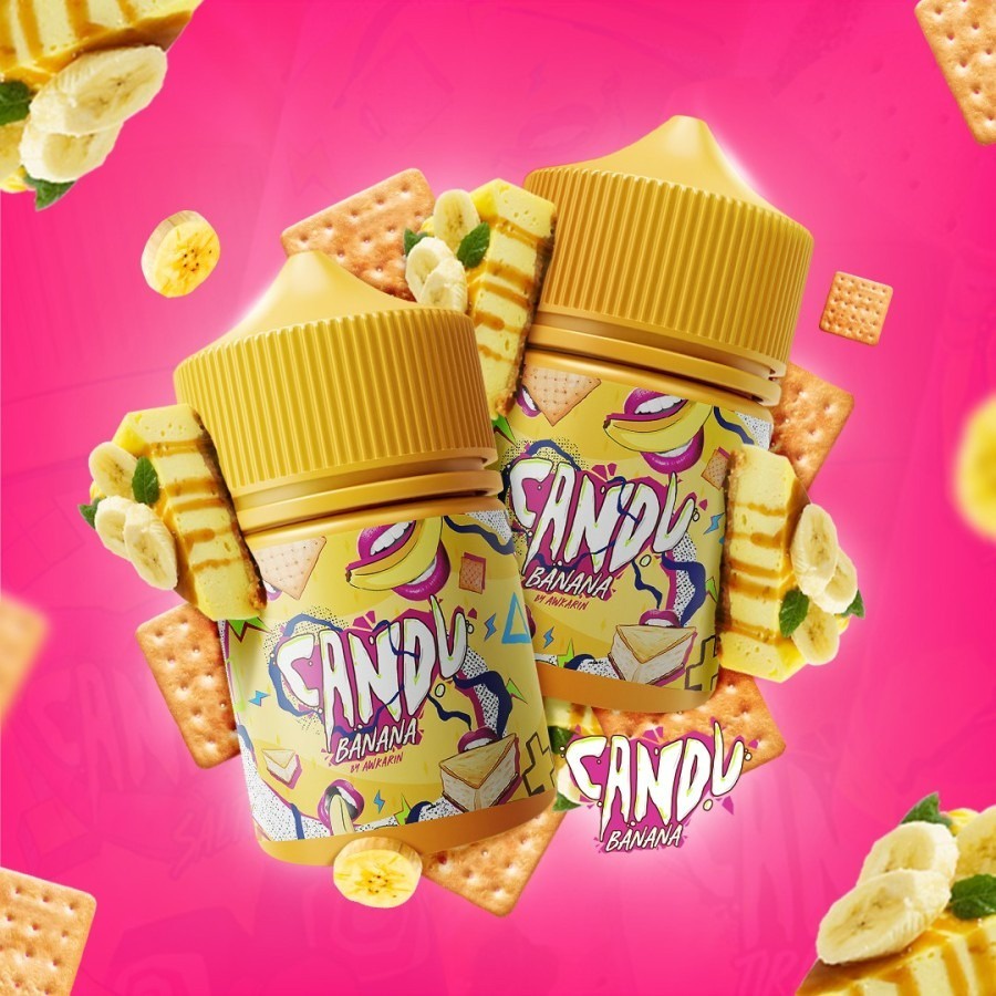 FREEBASE CANDU V2 60ML LIQUID CANDU BANANA CHEESECAKE WITH CRACKERS