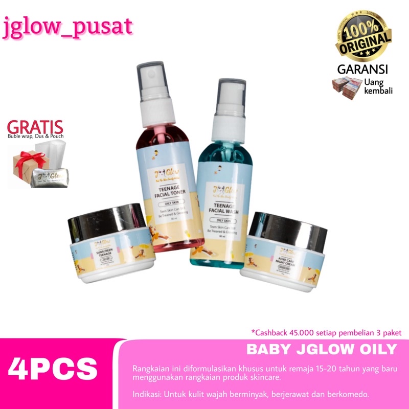 SKINCARE BABY JGLOW UNTUK KULIT BERMINYAK/JERAWAT