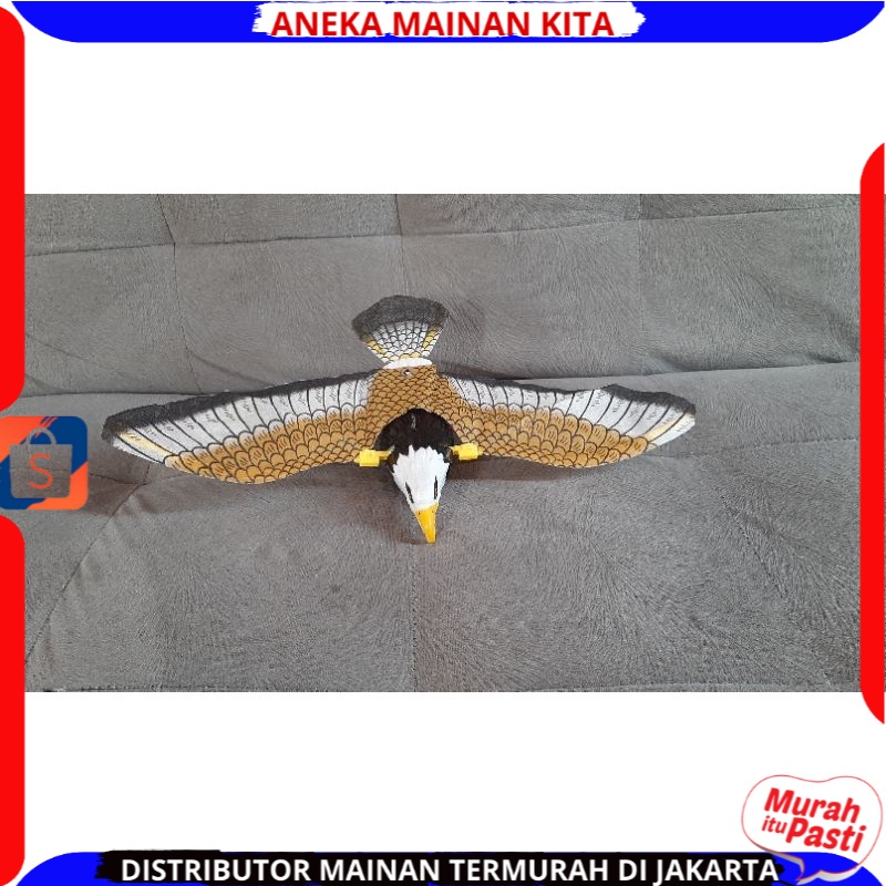 Mainan Anak Burung Elang Terbang Gantung Pakai Baterai Ada Suara Dan Mata Menyala