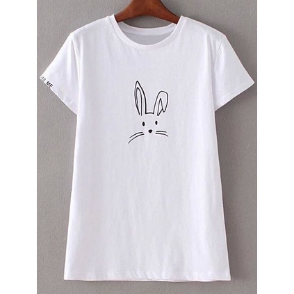 MYSTIQUE.ID-BAJU KAOS RABBIT KELINCI T-SHIRT LUCU DAN AESTHETIC