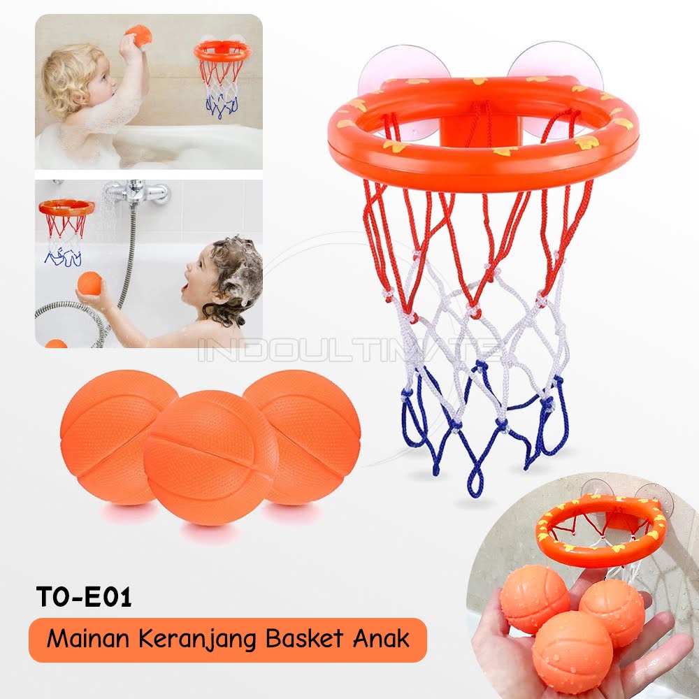 Mainan Basketball Mini Mainan Anak Ring Basket Plus Bola TO-E01 Mainan Mandi Bola Basket Mainan Anak Laki-Laki Basket Ring