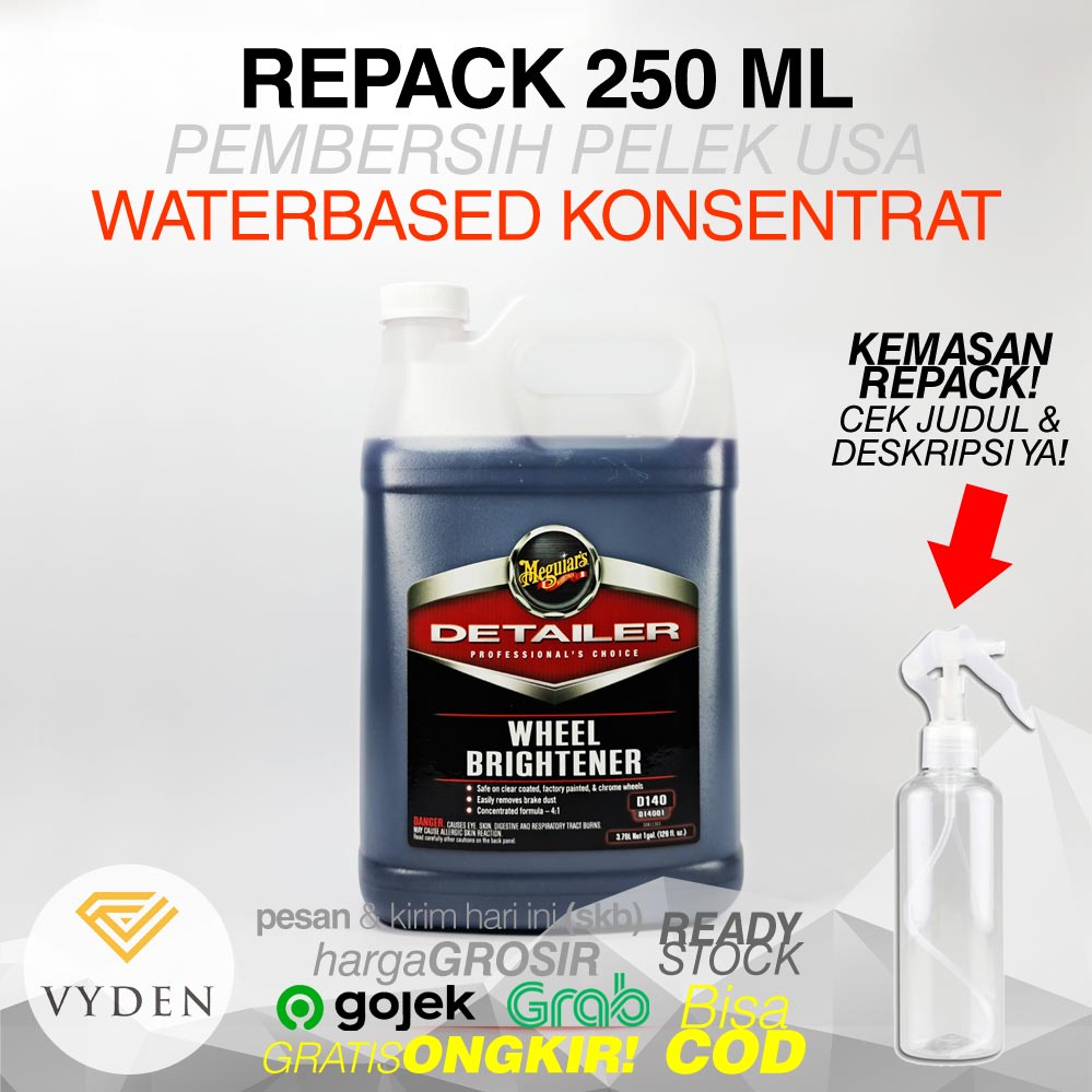 Meguiars D140 Wheel Brightener 250ml Spray Pembersih Pelek Mobil Motor MURAH