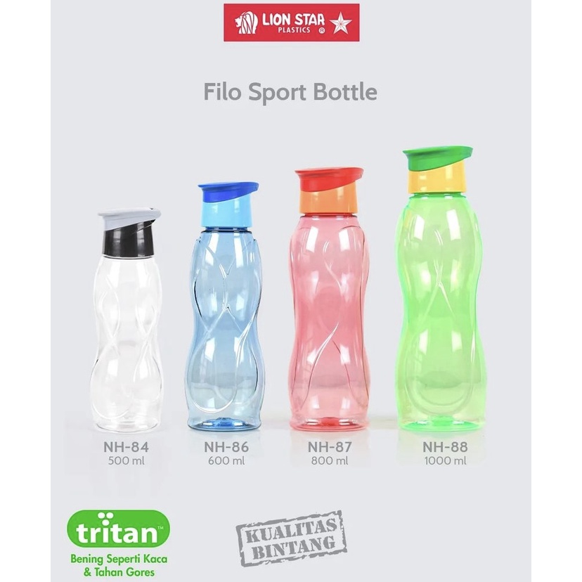 ( BISA COD ) PROMO LION STAR TRITAN NH-87 FILO SPORT BOTTLE 800ml / BOTOL MINUM OLAHRAGA / BOTOL PLASTIK TERMOS AIR SPORT BOTTLE