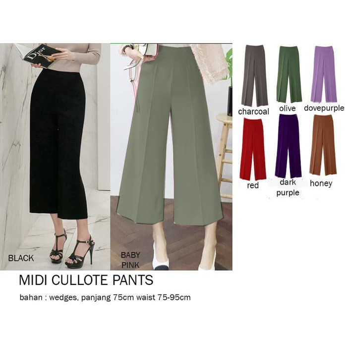 Unik midi kulot pants  Celana Kulot 7Pper8  Diskon