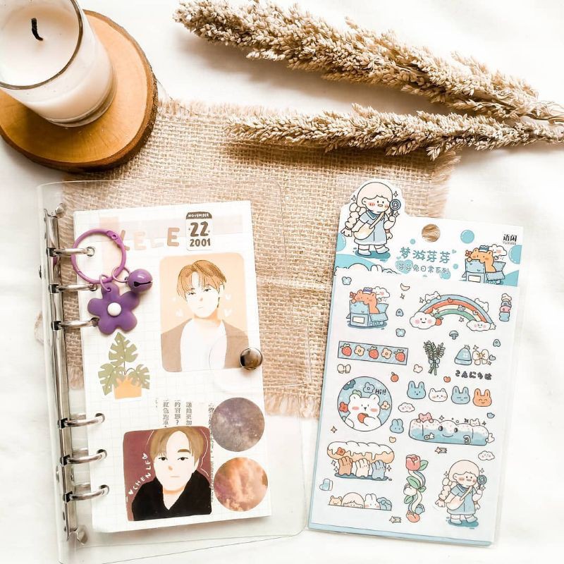 

SN150 Cover Binder A5 A6 6 Rings 6 Lubang Transparant (TANPA ISI)