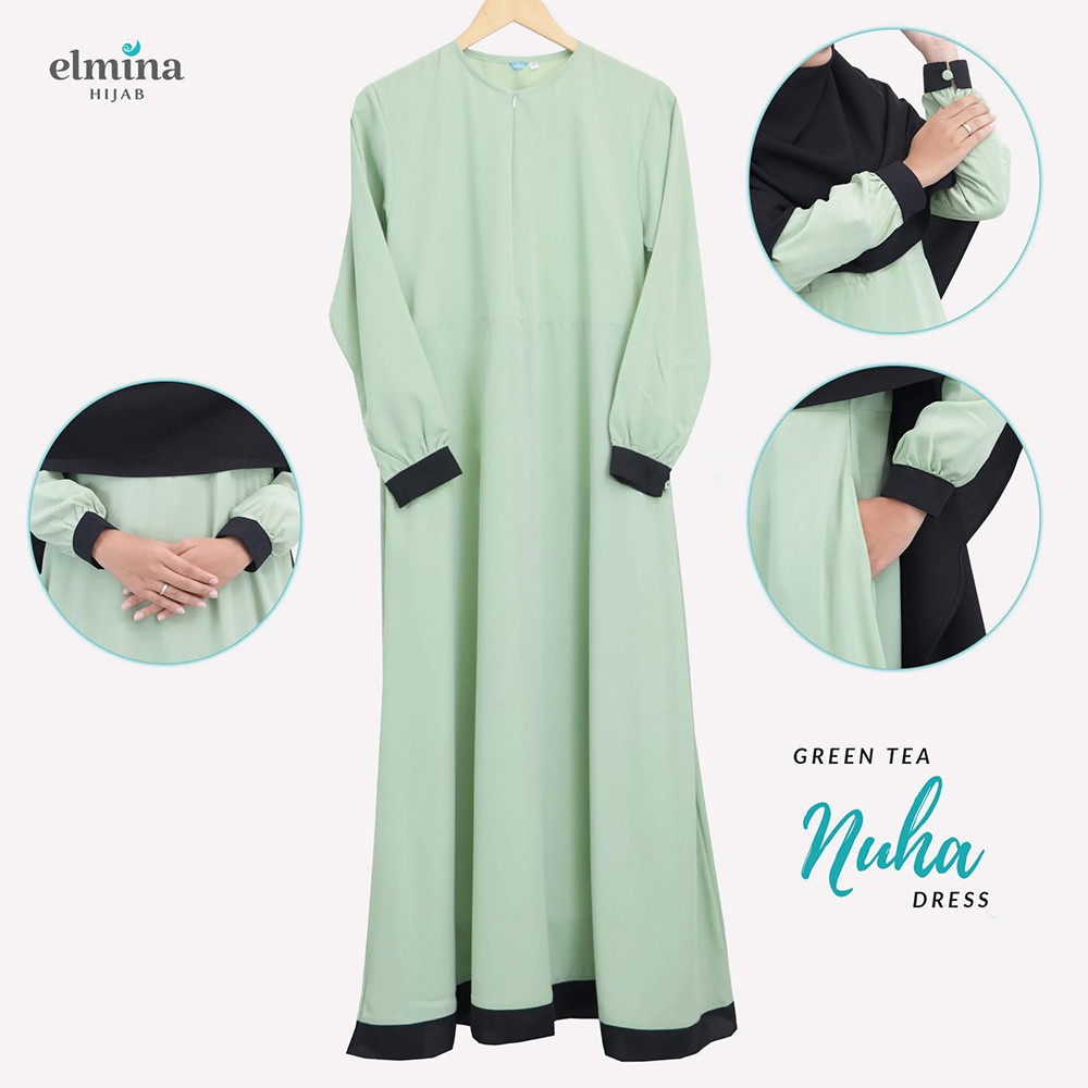 Elmina – Nuha Dress – Green Tea