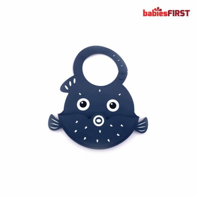 BABIESFIRST Puffer Fish Silicone  Baby Bib Slabber Bayi  Silikon