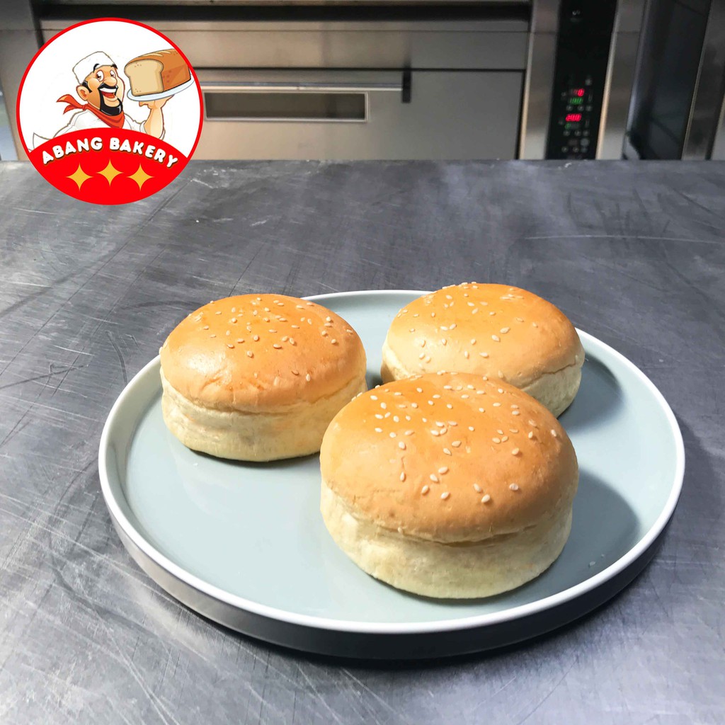 

Supplier UMKM| Roti Burger Wijen PREMIUM Hotel Murah| Hamburger Bun Tawar Untuk Bakar Panggang