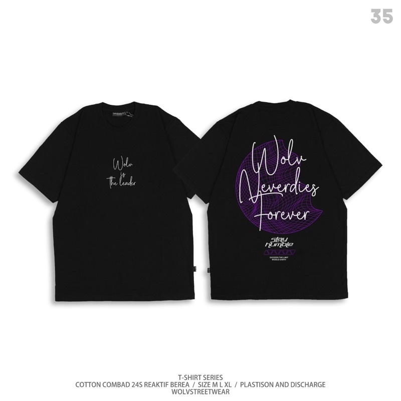Kaos Wolv Original Product Kaos Casual Kaos Unisex Kaos Santai Kaos Pria 35