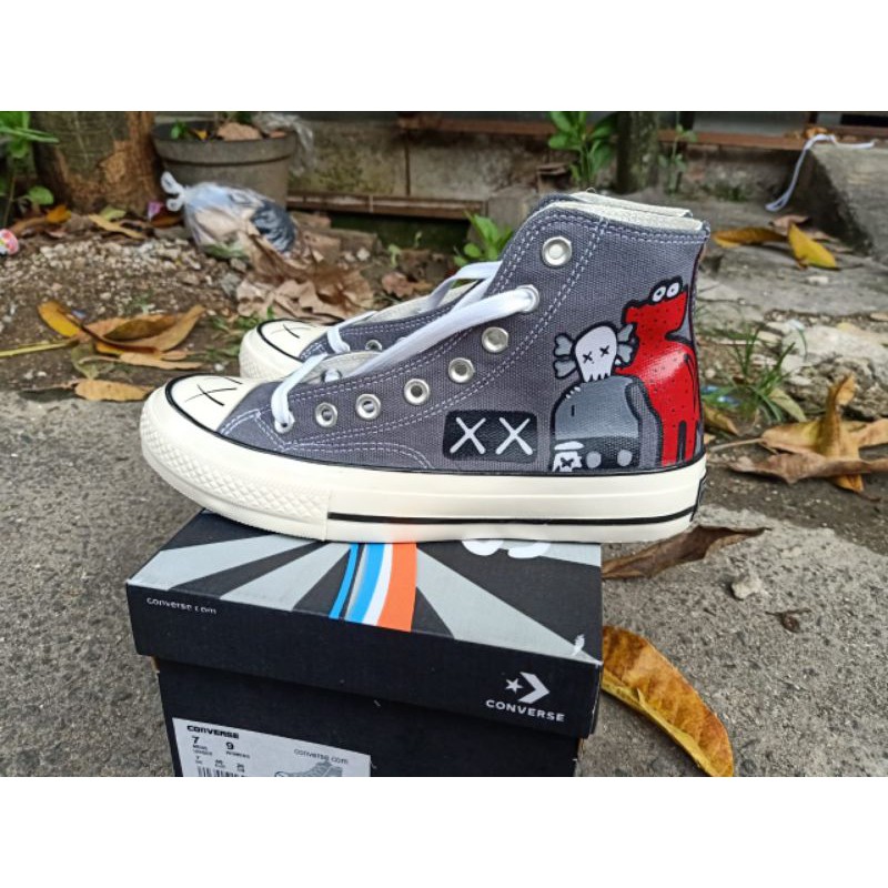 SEPATU CONVERSE HIGH 70s X KAWS GREY IMPORT Quallity Made In VIETNAM