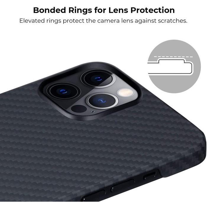 Case iPhone 12 Mini 5.4" PITAKA MAGSAFE MagEz Super Slim REAL CARBON