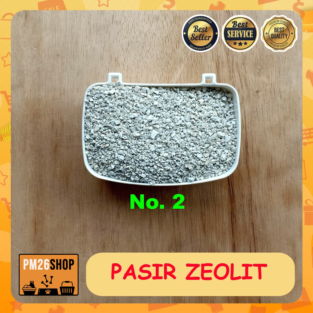 Pasir Kucing Zeolit Pasir Zeolit No. 1 No. 2 atau No. 3 Repack 1 Kg