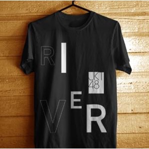 Kaos Sablon JKT48 River Hitam Baju Distro Terbaru  OTD Bahan Katun