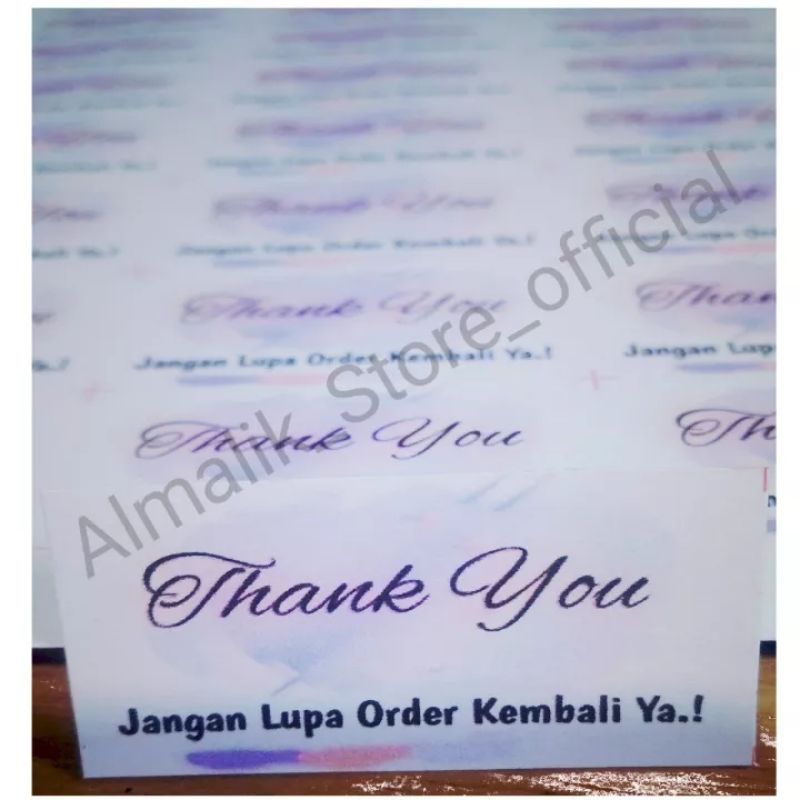 

Label Kartu ucapan terimakasih souvernir undangan ulang tahun reuni acara packaging