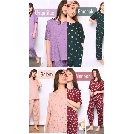 setelan pendek katun rayon / pajamas pendek katun rayon