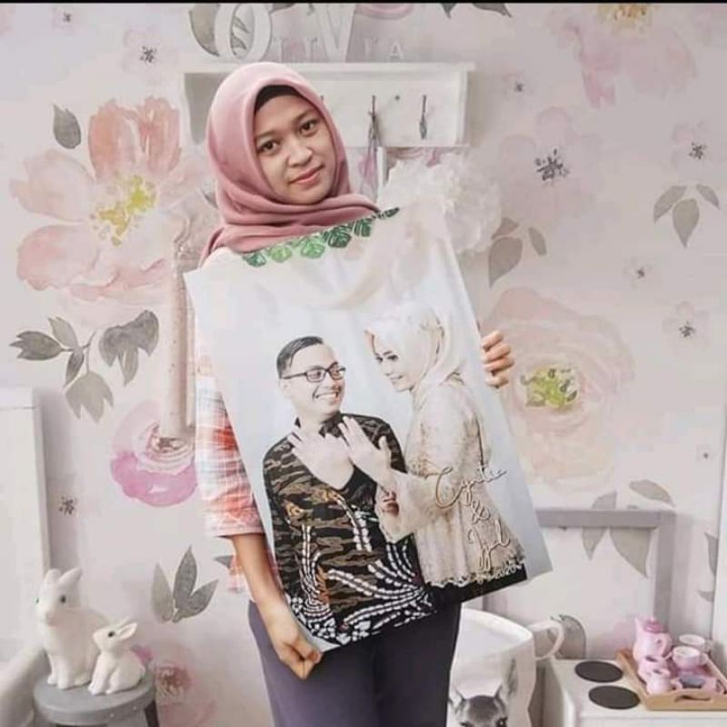 CETAK FOTO 20R BINGKAI UKURAN BESAR PLUS LAMINASI GLOSSY