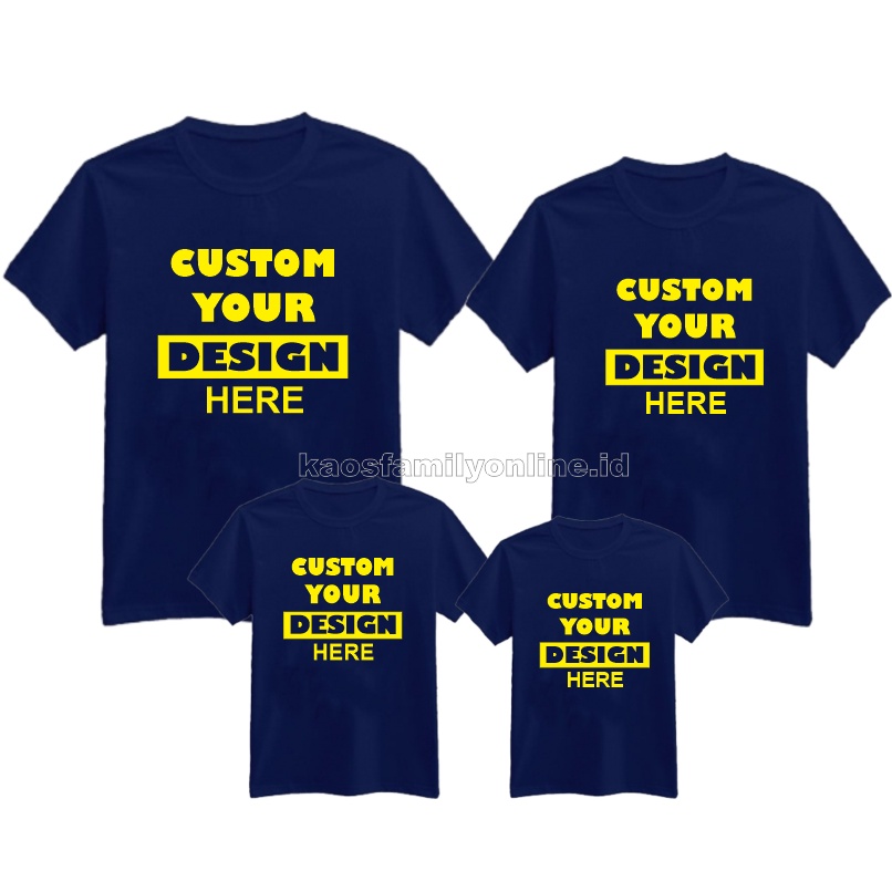 Kaos Request FREE Nama Tulisan Custom Desain / Baju Kaos Ulang Tahun Keluarga Family Couple / Kaos U