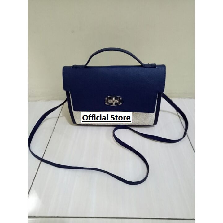 Tas Selempang  Wanita Unik Simple Bahan Pandan