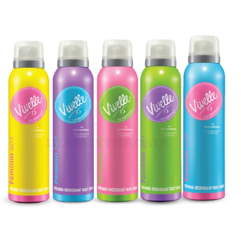 VIVELLE DEO BODY SPRAY 150ML DEODORANT PEWANGI KETIAK / KETI KOSMETIK