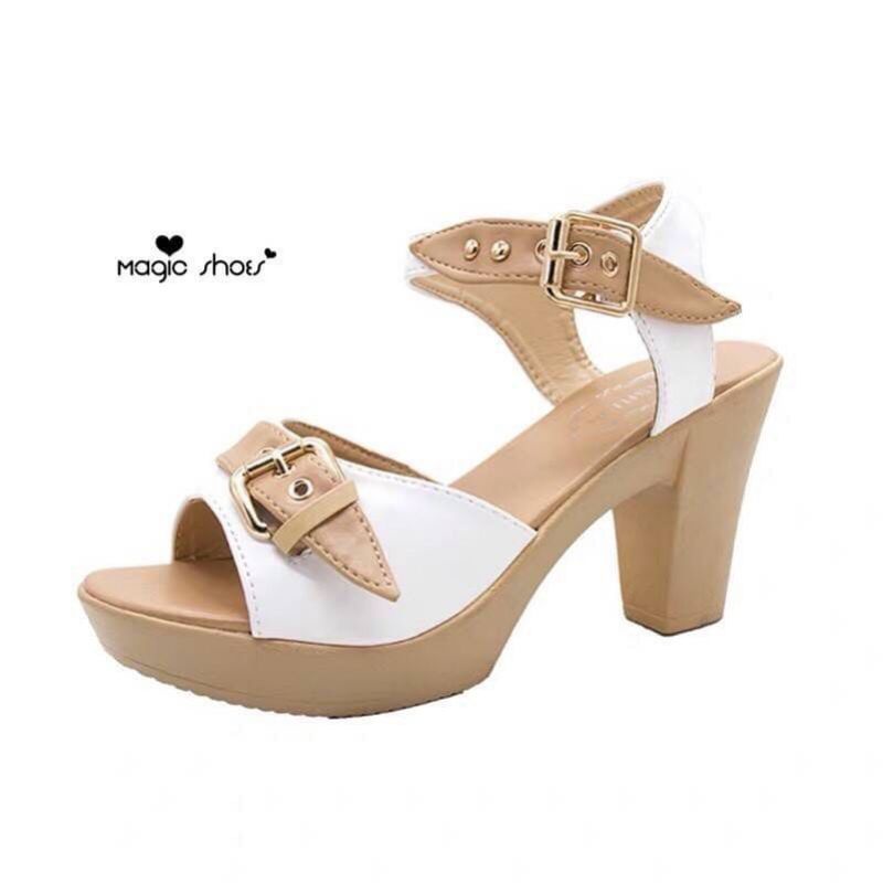 sandal wanita heels hak besar dan tinggi 8cm