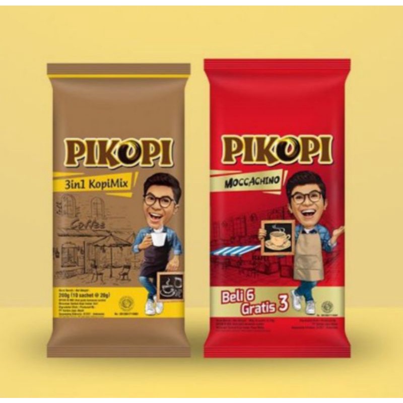 Pikopi Moccachino/ 3 in 1 Kopi Mix 9 x 20gr/Pikopi Gula Aren