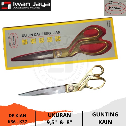 [DeXian] Gunting Emas DeXian Uk. 8 - 9.5 Inch