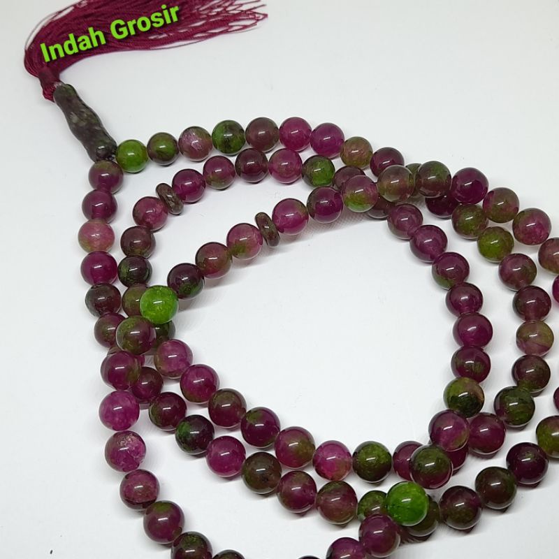 Tasbih Batu Ruby Tanzania 10mm 99butir Original