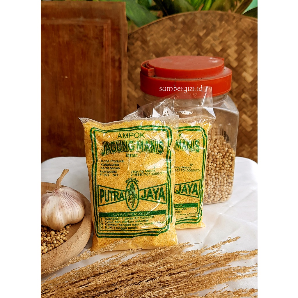 

SS046 Ampok Jagung / nasi jagung instan cap Putra Jaya 100g