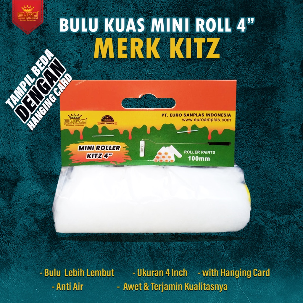 Refill mini roll kitz bulu kapal 4&quot; murah jakarta