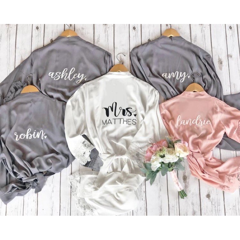 KIMONO BRIDE / KIMONO WEDDING / KIMONO BRIDESMAID / KIMONO SATIN / KIMONO SATIN HIJAB / BASIC ROBE