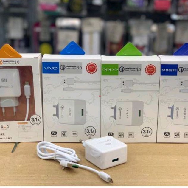 Charger Hp + Kabel Micro Usb Qc-808 Casan Android