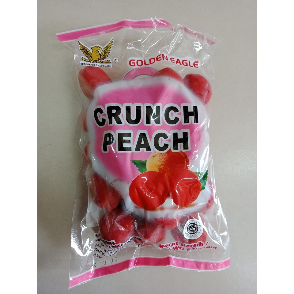 Golden Eagle Crunch Peach / GE Manisan Buah Persik 500grm