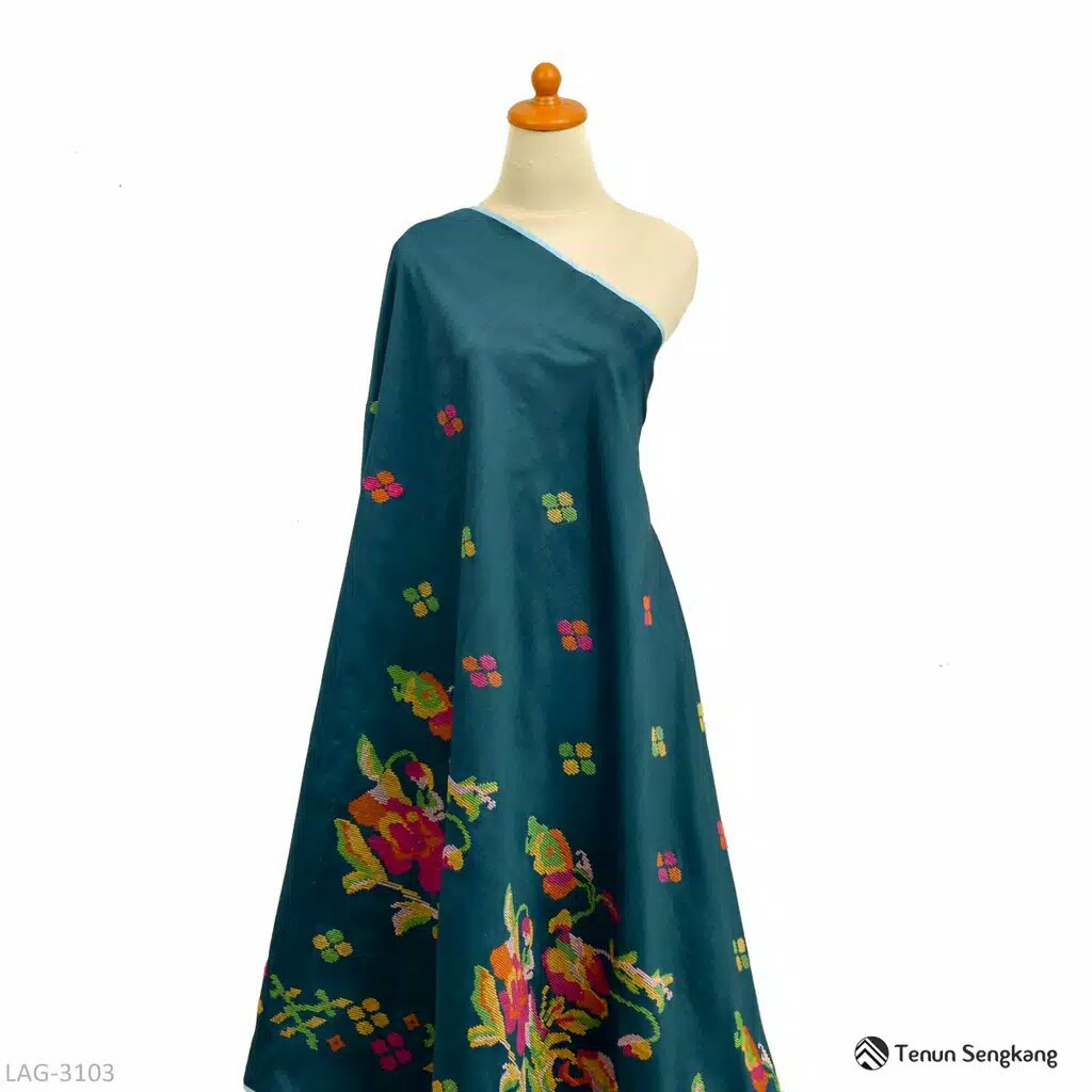 Kain Lagosi Meteran Toska - Tenun Sengkang (per 0.5 meter)